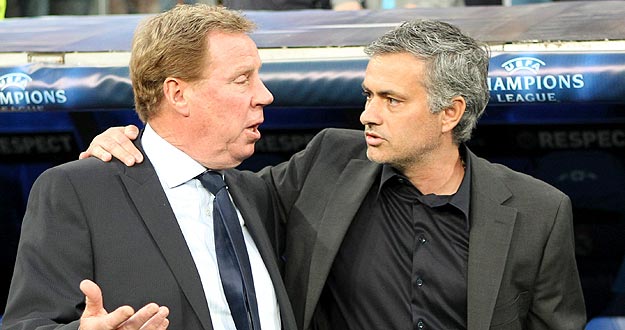 Harry Redknapp saluda a Mourinho en un encuentro de la Champions que enfrentó al Tottenham y al Real Madrid. Harry Redknapp saluda a Mourinho en un encuentro de la Champions que enfrentó al Tottenham y al Real Madrid.