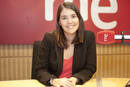 Helena Burgos, redactora del informativo matinal.