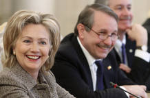 Hillary Clinton durante su última visita a Moscú la semana pasada Hillary Clinton durante su última visita a Moscú la semana pasada