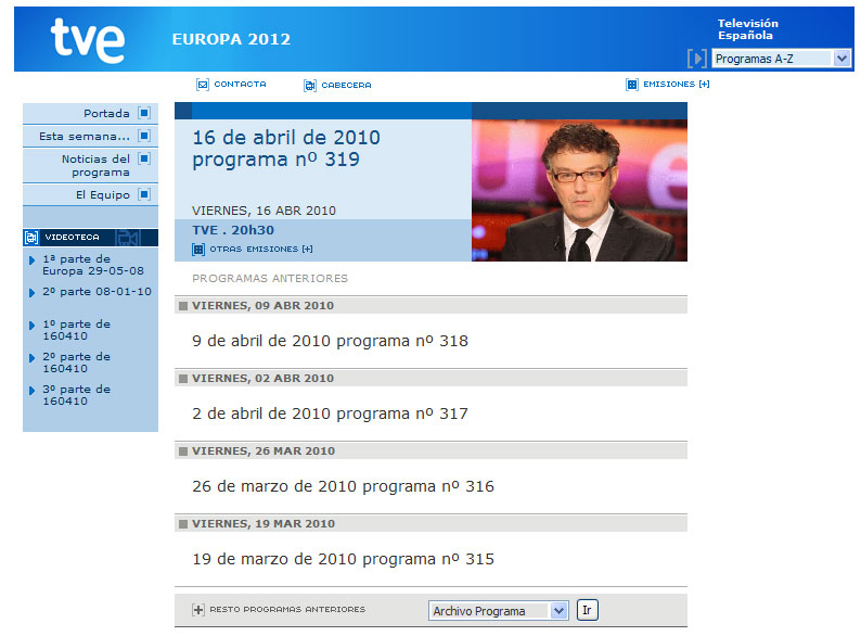 Histórico de video Histórico de video