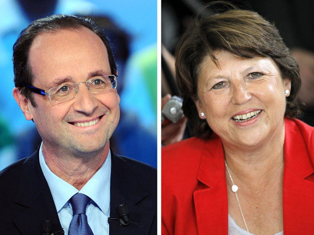 Hollande y Aubry se disputar&aacute;n en segunda vuelta la carrera al El&iacute;seo