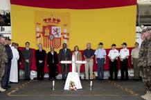 Homenaje a los fallecidos en el buque Castilla