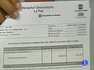Ver v&iacute;deo  'El Hospital de La Paz de Madrid entrega facturas sanitarias a sus pacientes'