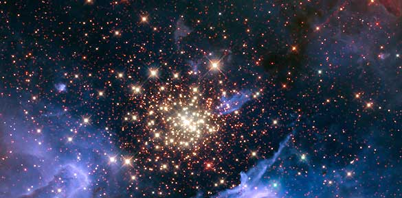 La nebulosa NGC 3603, en la constelaci&oacute;n de Carina