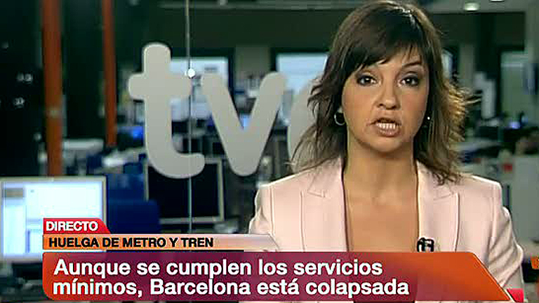 Huelga de metro y tren en Barcelona