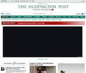 La p&aacute;gina principal de The Huffington Post luce una banda negra en se&ntilde;al de las ciberprotestas producidas contra la ley SOPA y dirige a diferentes noticias al respecto.