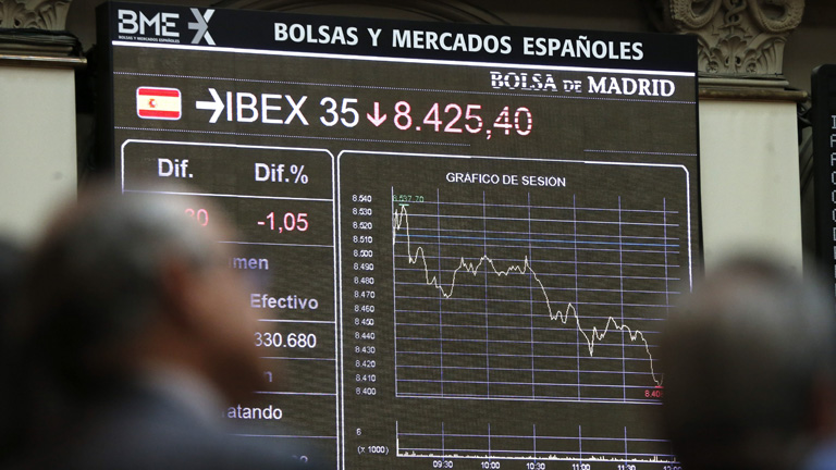 El Ibex-35 baja un 0,60% y la prima de riesgo cierra en 278 puntos b&aacute;sicos