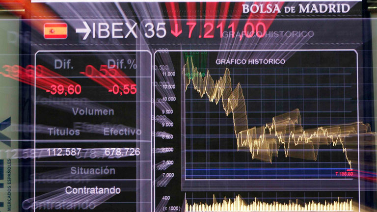 El Ibex-35 pierde un 3,99%, la mayor ca&iacute;da del a&ntilde;o