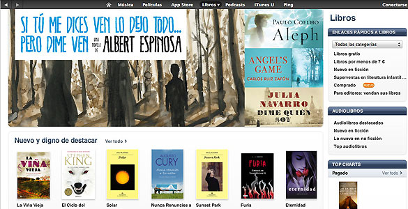 El catálogo de libros electrónicos de iTunes Store ya cuenta con títulos en español El catálogo de libros electrónicos de iTunes Store ya cuenta con títulos en español