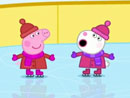 Imagen del  vídeo de Peppa Pig en inglés titulado ICE SKATING