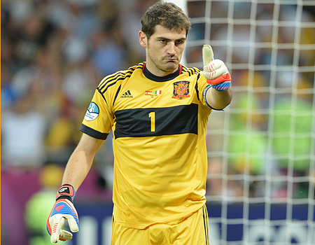 Iker Casillas, durante la disputa de la final de la Eurocopa 2012