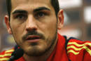 Casillas, durante una rueda de prensa con Espa&ntilde;a.