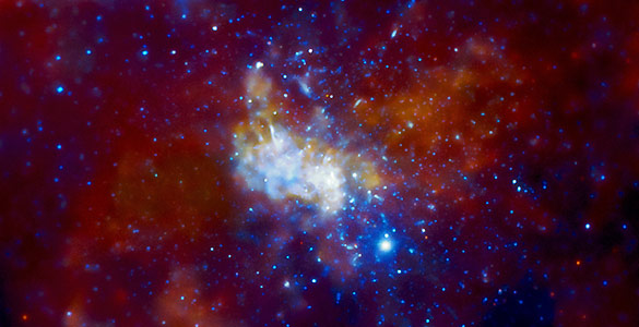 Ilustración del agujero negro supermasivo del centro de la Vía Láctea Ilustración del agujero negro supermasivo del centro de la Vía Láctea