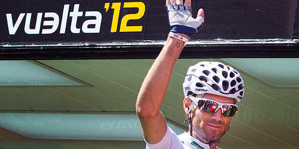 Imagen de Alejandro Valverde antes de iniciarse la etapa 20.