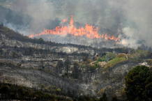 Im&aacute;gen del mi&eacute;rcoles del estado del incendio en Rasquera