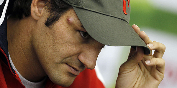 Imagen del tenista suizo Roger Federer en Doha.