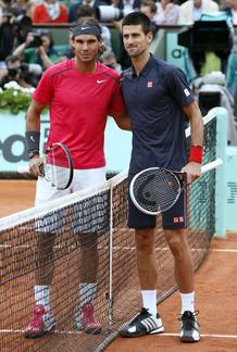 Imagen de los dos finalistas antes del comienzo.