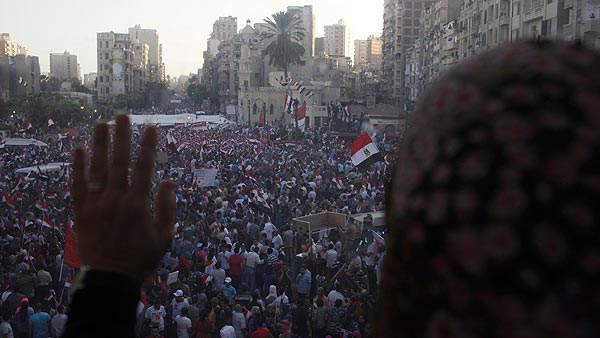 Imagen de las protestas contra Morsi en Alejandría, Egipto, el 1 de julio