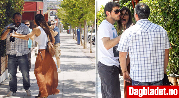 Imágenes de la disputa entre Sara Carbonero y los paparazzi Imágenes de la disputa entre Sara Carbonero y los paparazzi