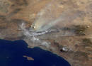 El humo del incendio de California se puede ver desde el espacio, como se puede ver en esta imagen tomada v&iacute;a sat&eacute;lite por la NASA.