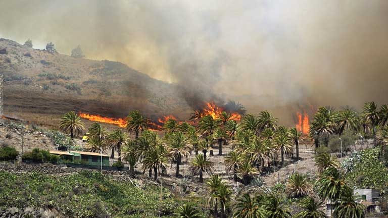 Incendio sin control en La Gomera