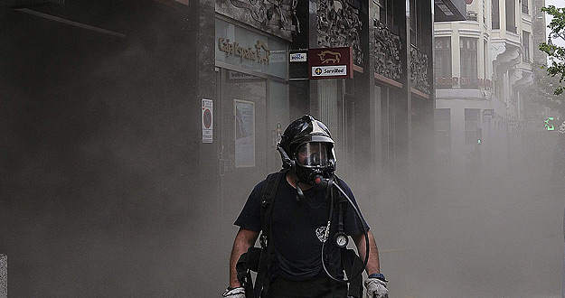 Un incendio quema varias plantas del Ayuntamiento de León Un incendio quema varias plantas del Ayuntamiento de León