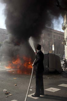 INCIDENTES AL FINAL DE LA MANIFESTACI&Oacute;N DE UNIVERSITARIOS EN BARCELONA