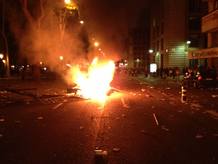 Incidentes en Madrid tras la manifestaci&oacute;n frente al Congreso del 14N