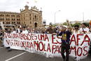 Los indignados a su paso por Las Ventas
