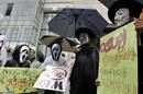 Indignados surcoreanos protestan en Se&uacute;l
