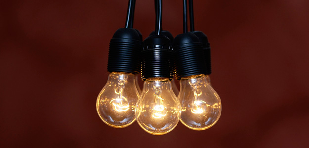 Traditional Incandescent light bulbs are seen at an apartment in Munich