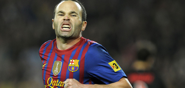 Andr&eacute;s Iniesta, autor del primer gol azulgrana.