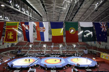 Interior del pabell&oacute;n de lucha