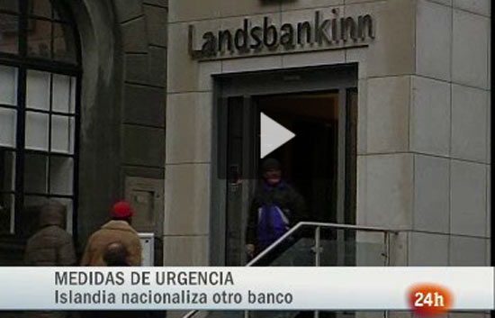 Islandia nacionaliza dos bancos en dos d&iacute;as
