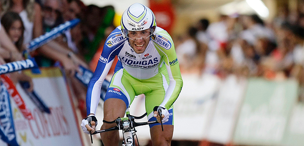 El italiano Vincenzo Nibali durante la contrarreloj de Salamanca