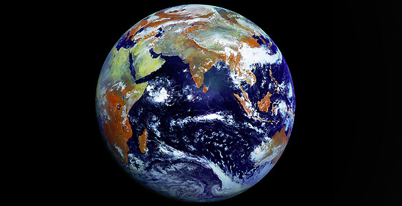 La imagen ha sido realizada por el satélite ruso Elektro-L en una sola toma