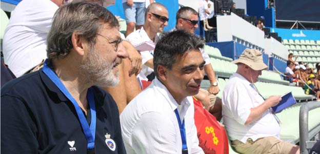 Jaime Lissavetzky, Secretario de Estado para el Deporte, junto con AlbertSoler, Director General de Deportes del CSD.