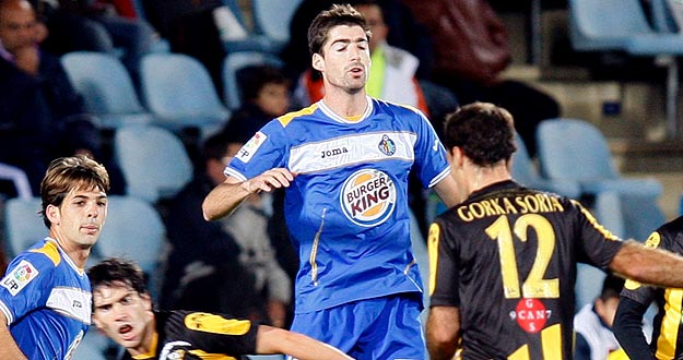 Javier Arizmendi, en una imagen de archivo con el Getafe CF.