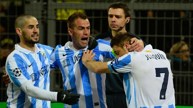 Joaqu&iacute;n adelanta al M&aacute;laga en Dortmund (0-1)