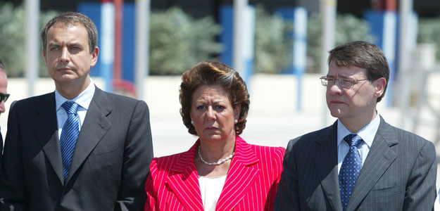 Jordi Sevilla junto a Zapatero y Barber&aacute;