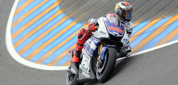Jorge Lorenzo, en un momento del entrenamiento en Le Mans