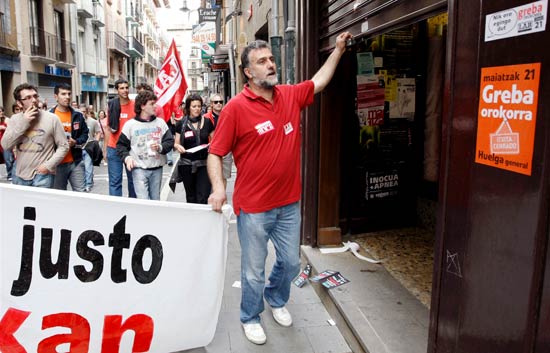 Sin grandes incidentes la huelga general en el Pa&iacute;s Vasco y Navarra