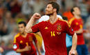 El jugador espa&ntilde;ol Xabi Alonso celebra su segundo gol ante Francia.