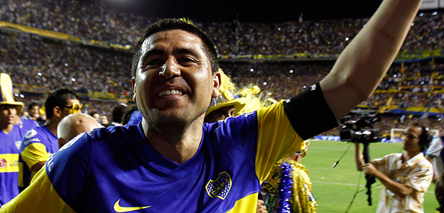 Riquelme, en la celebración del Torneo Apertura argentino conquistado por Boca Juniors. Riquelme, en la celebración del Torneo Apertura argentino conquistado por Boca Juniors.