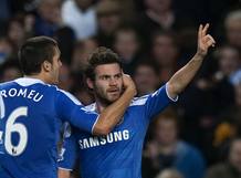 El jugador español del Chelsea Juan Mata celebra su gol, el tercero del equipo ante el Wolverhampton Wanderers. El jugador español del Chelsea Juan Mata celebra su gol, el tercero del equipo ante el Wolverhampton Wanderers.
