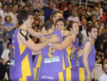 Jugadores del CB Valladolid en la Liga Endesa