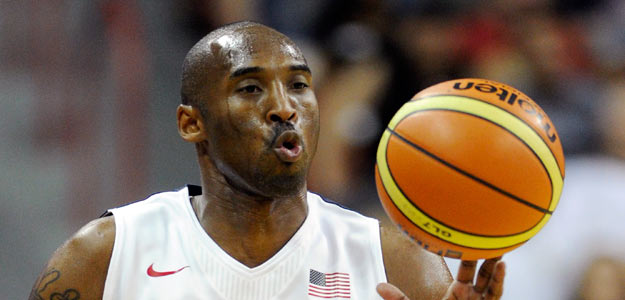 Kobe Bryant durante el partido ante Rep&uacute;blica Dominicana