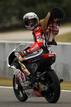 El espa&ntilde;ol Luis Salom celebra su segunda plaza en la carrera de Moto3.