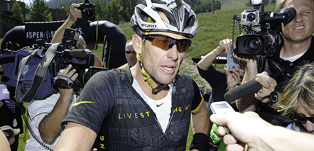 Lance Armstrong, tras la carrera 'Power of Four'.