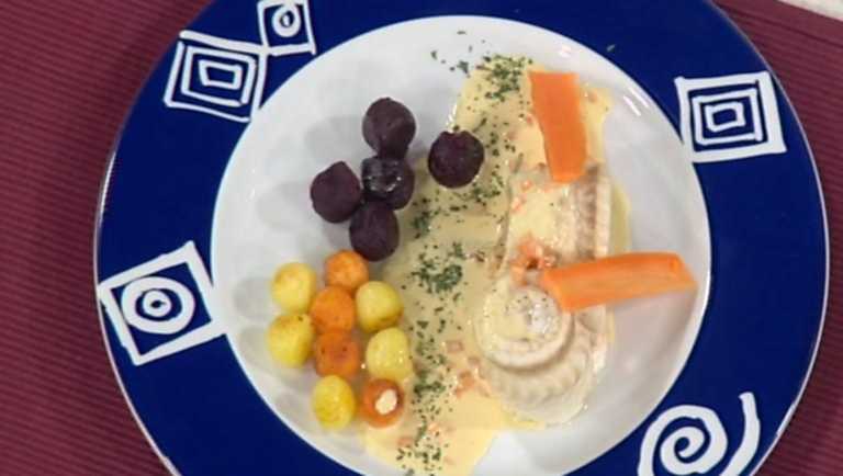 Cocina con Sergio - Lenguados rellenos en salsa de turr&oacute;n y menta